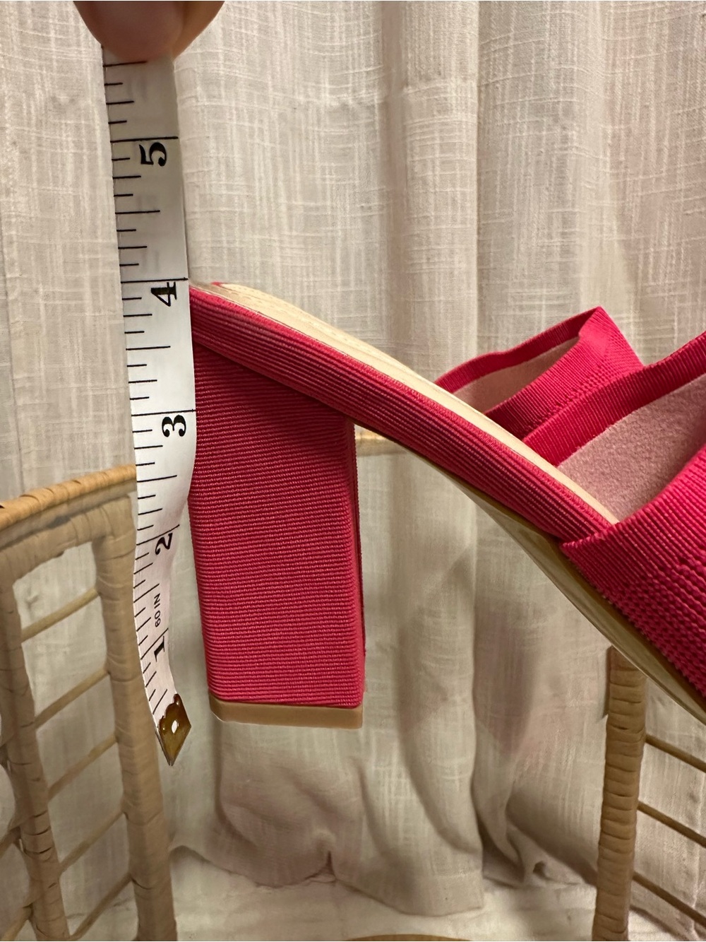 SHEIN Hot Pink Block Heel Slide Mules - Picture 7 of 8